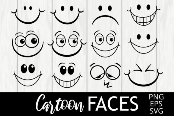 Download Basic Cartoon Funny Face Vector Clipart - Face Collection